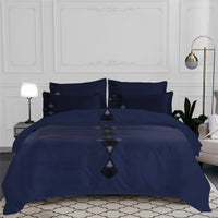 Taie d'oreiller Bijou en percale de coton - Noir & Gris