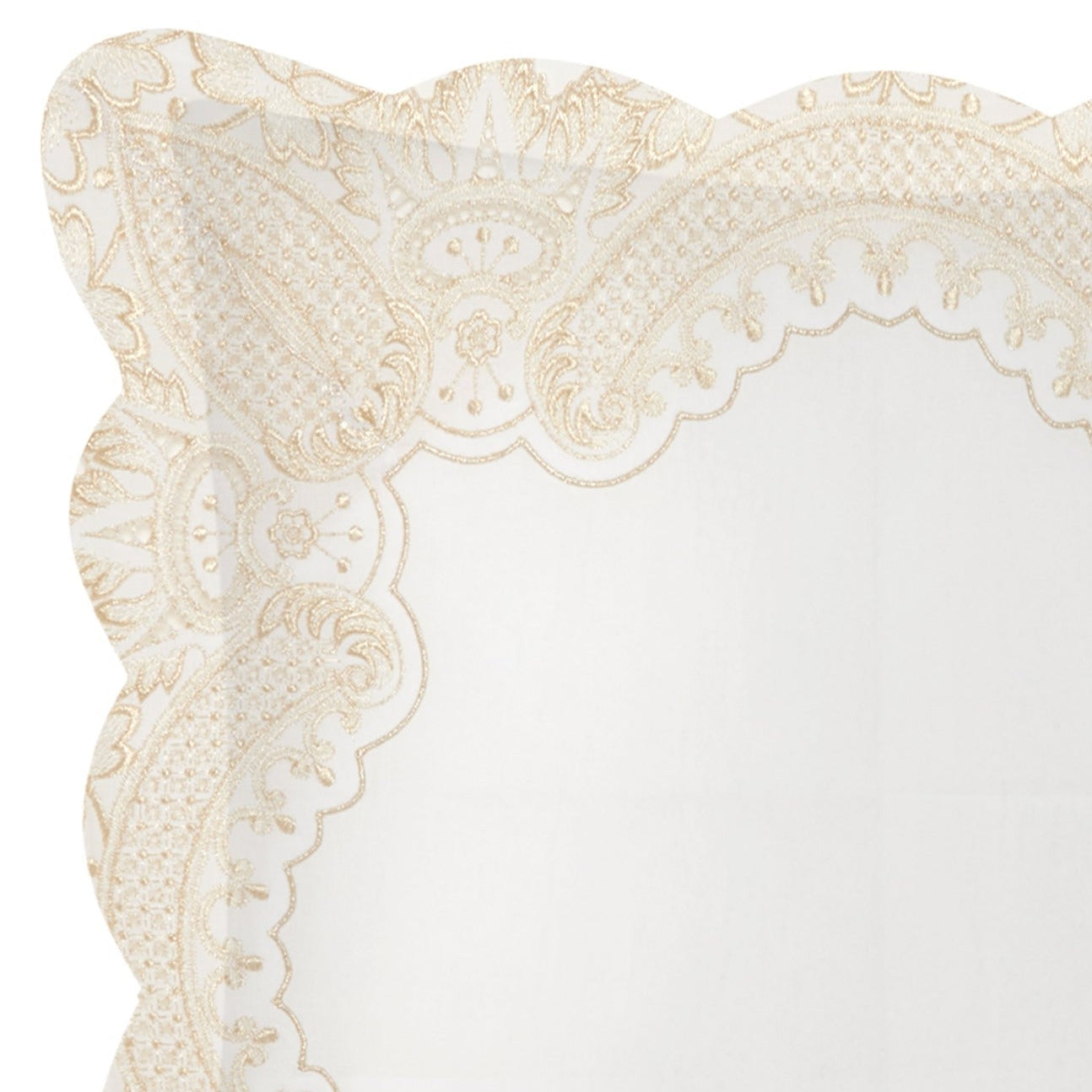 Housse de couette Epis de blé en voile de coton - White Gold (Fil Or Blanc)