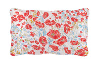 Parure de lit Coquelicots en percale de coton - Orange & Bleu & Vert