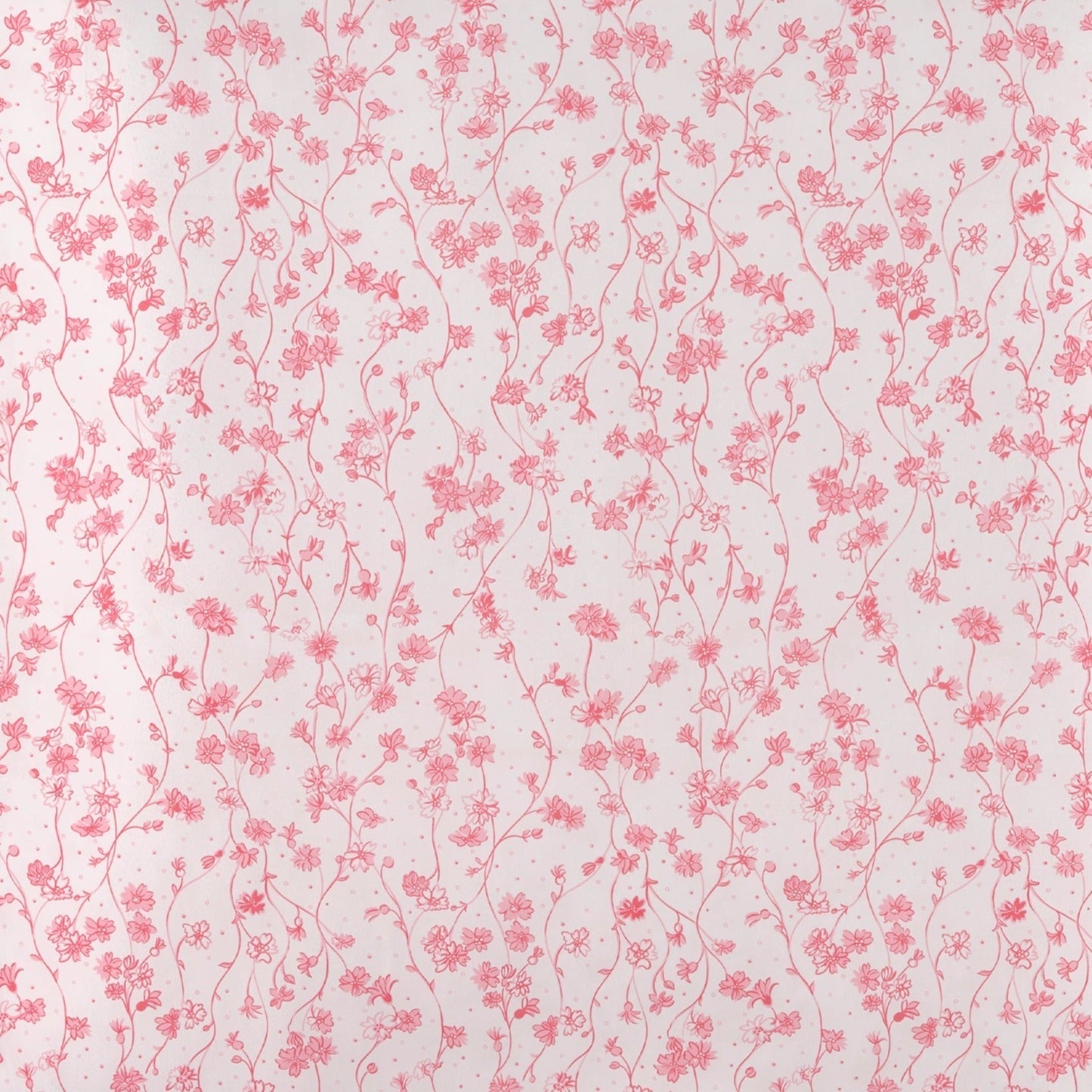 Drap de dessous Fleurettes en percale de coton - Rose