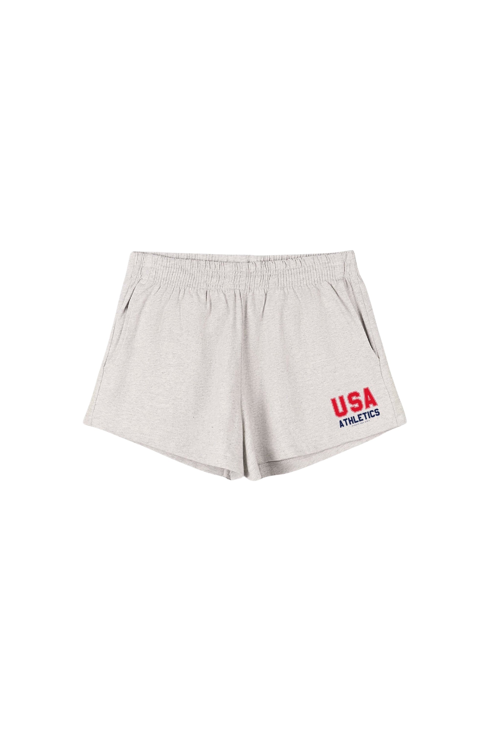 Short imprimé à taille élastique - Heather Gray