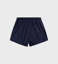 Short ajouré à taille élastique - Navy