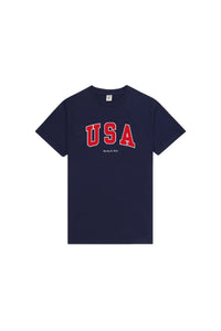 T-shirt USA imprimé - Bleu Marine