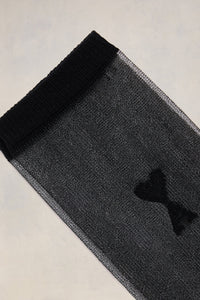 Chaussettes Ami de Cœur transparentes - Black