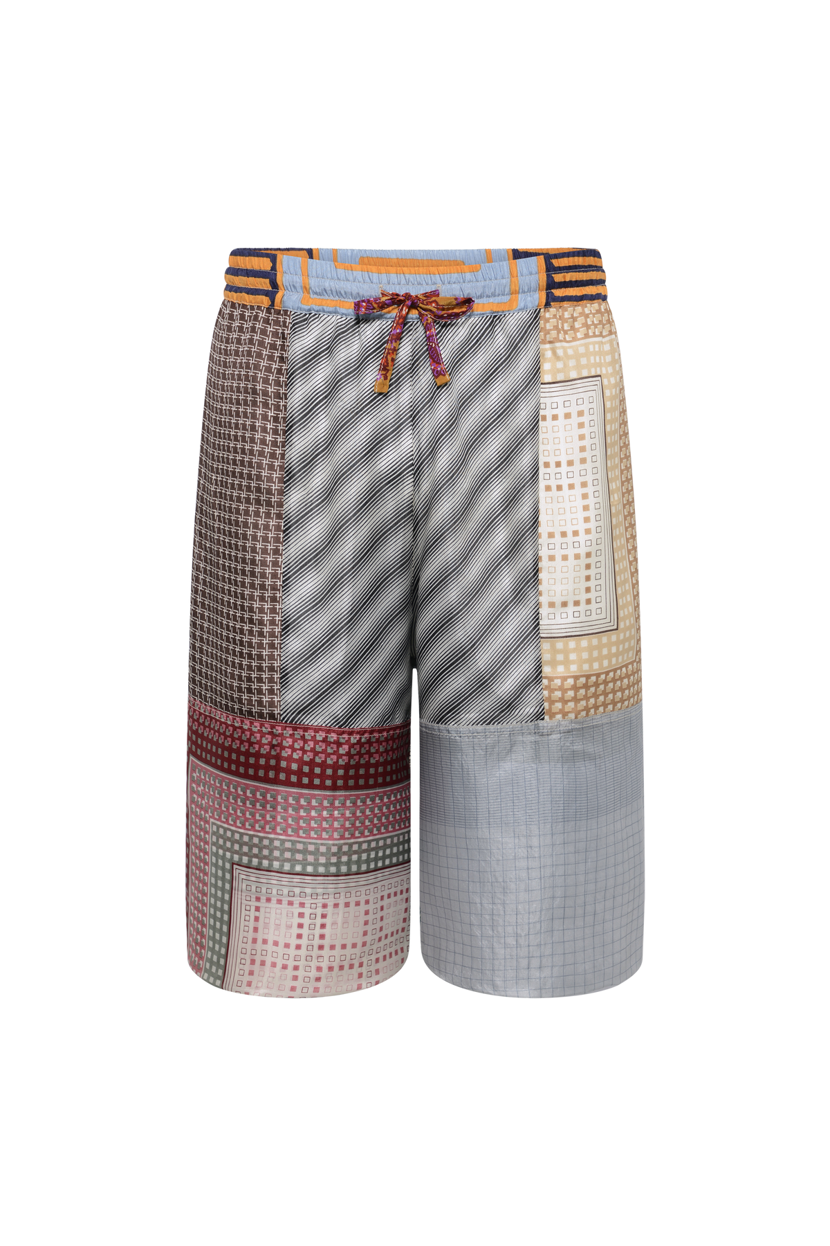 Short en soie Upcyclé unisex - Multicolor