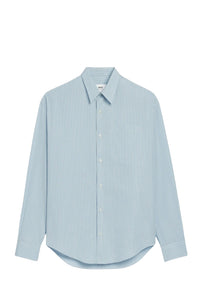 Chemise coupe boxy - Cashmere Blue & Chalk