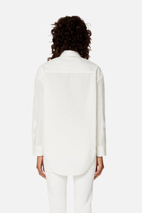 Chemise boxy à manches longues - Natural White