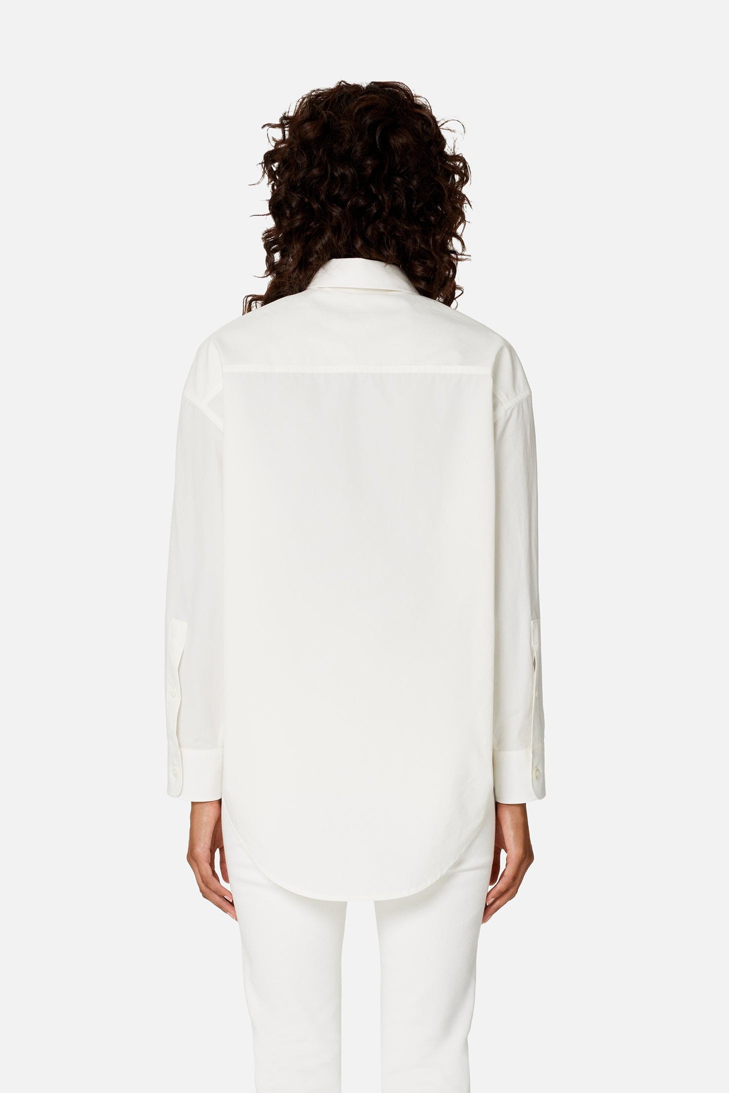 Chemise boxy à manches longues - Natural White