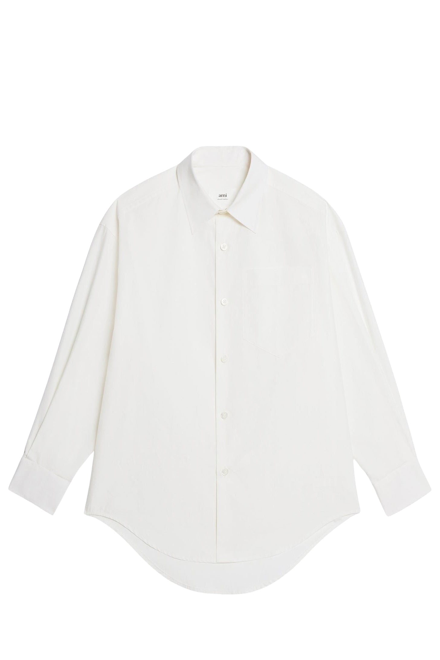 Chemise boxy à manches longues - Natural White