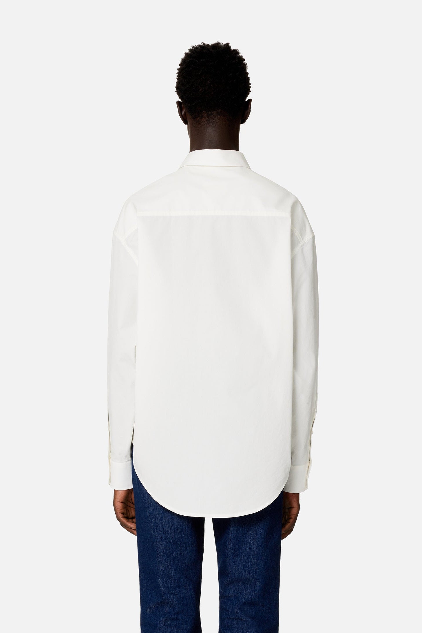 Chemise boxy à manches longues - Natural White