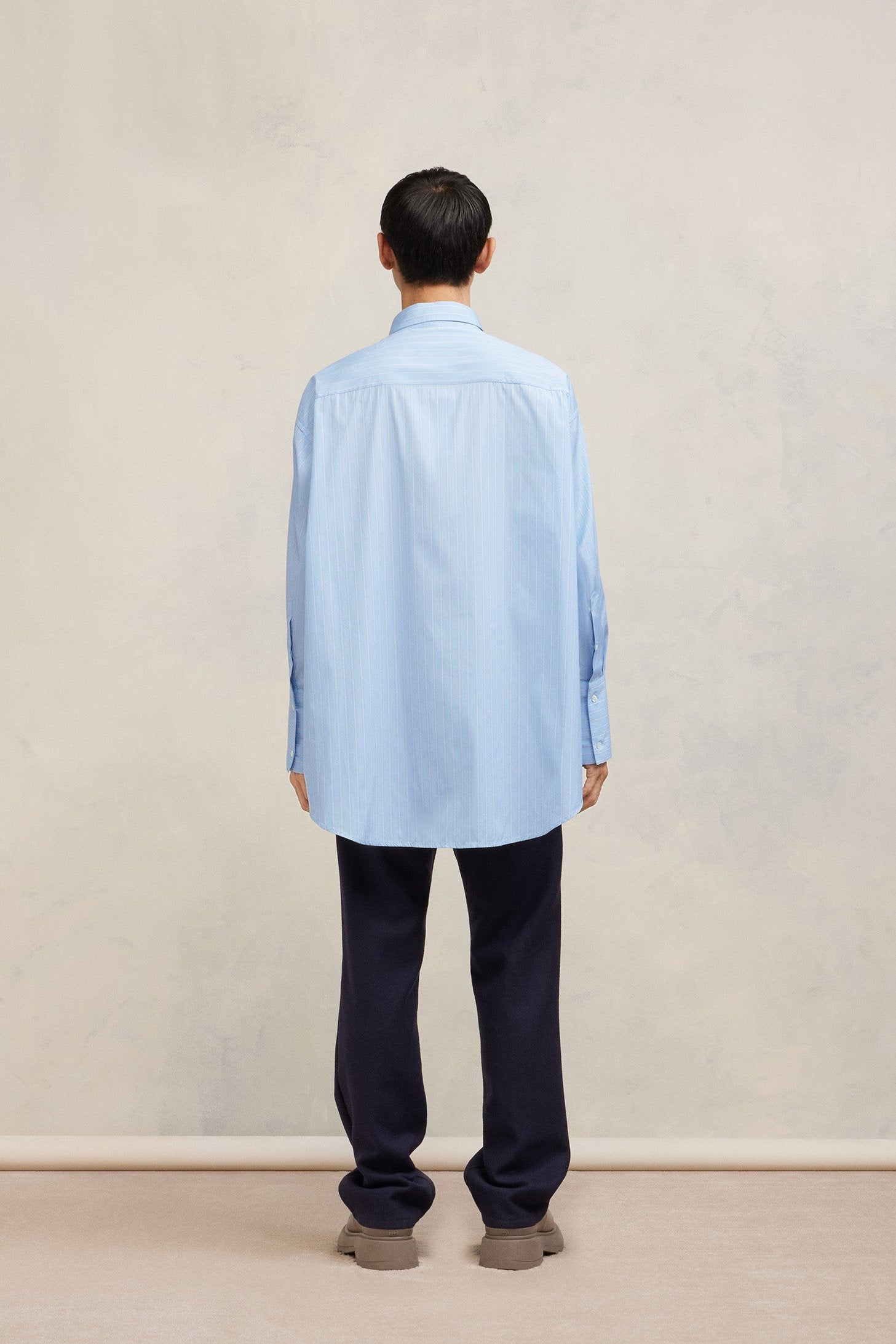 Chemise à col boutonné - Feather Blue & Ivory