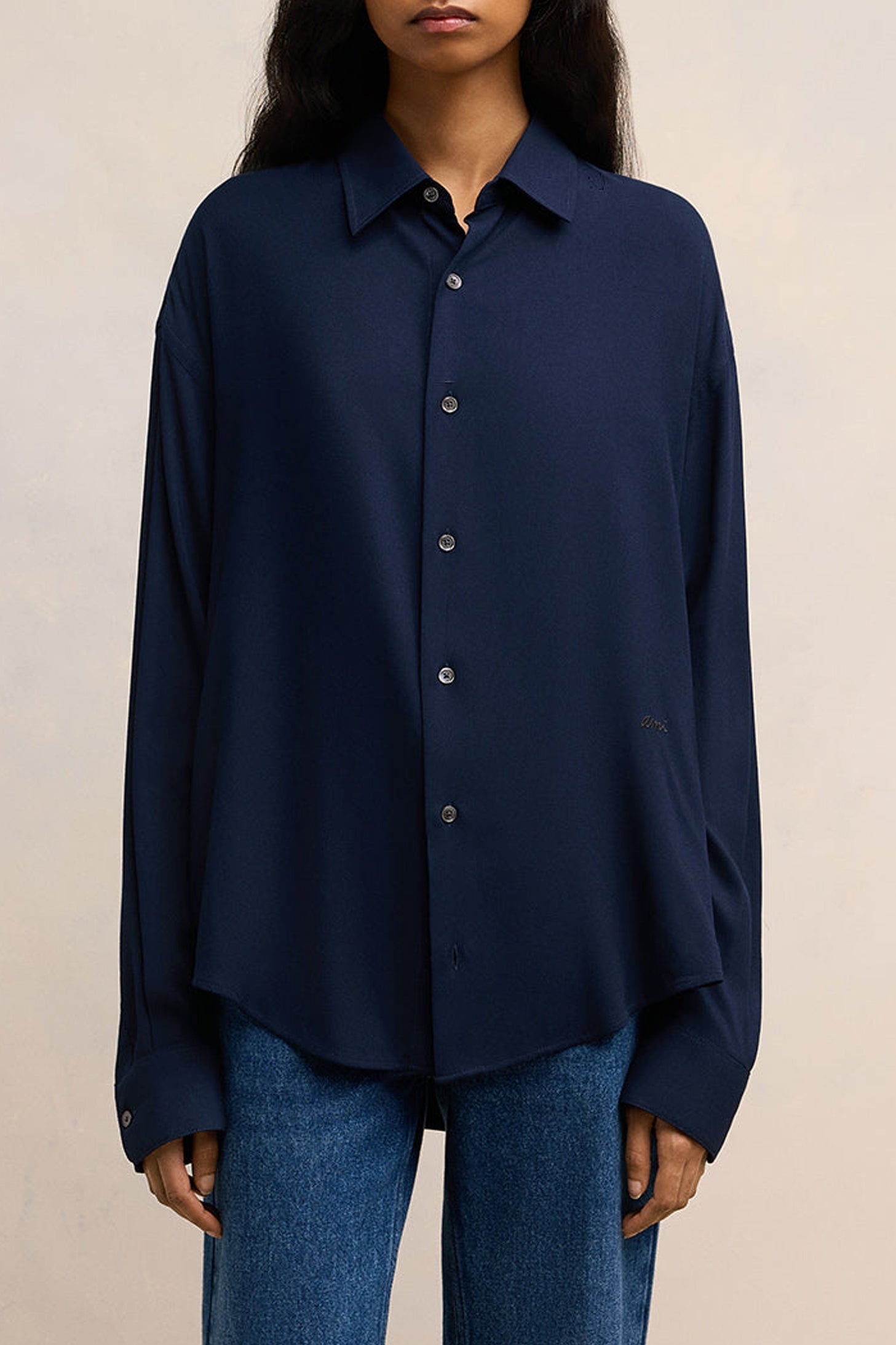 Chemise coupe boxy - Navy Blue