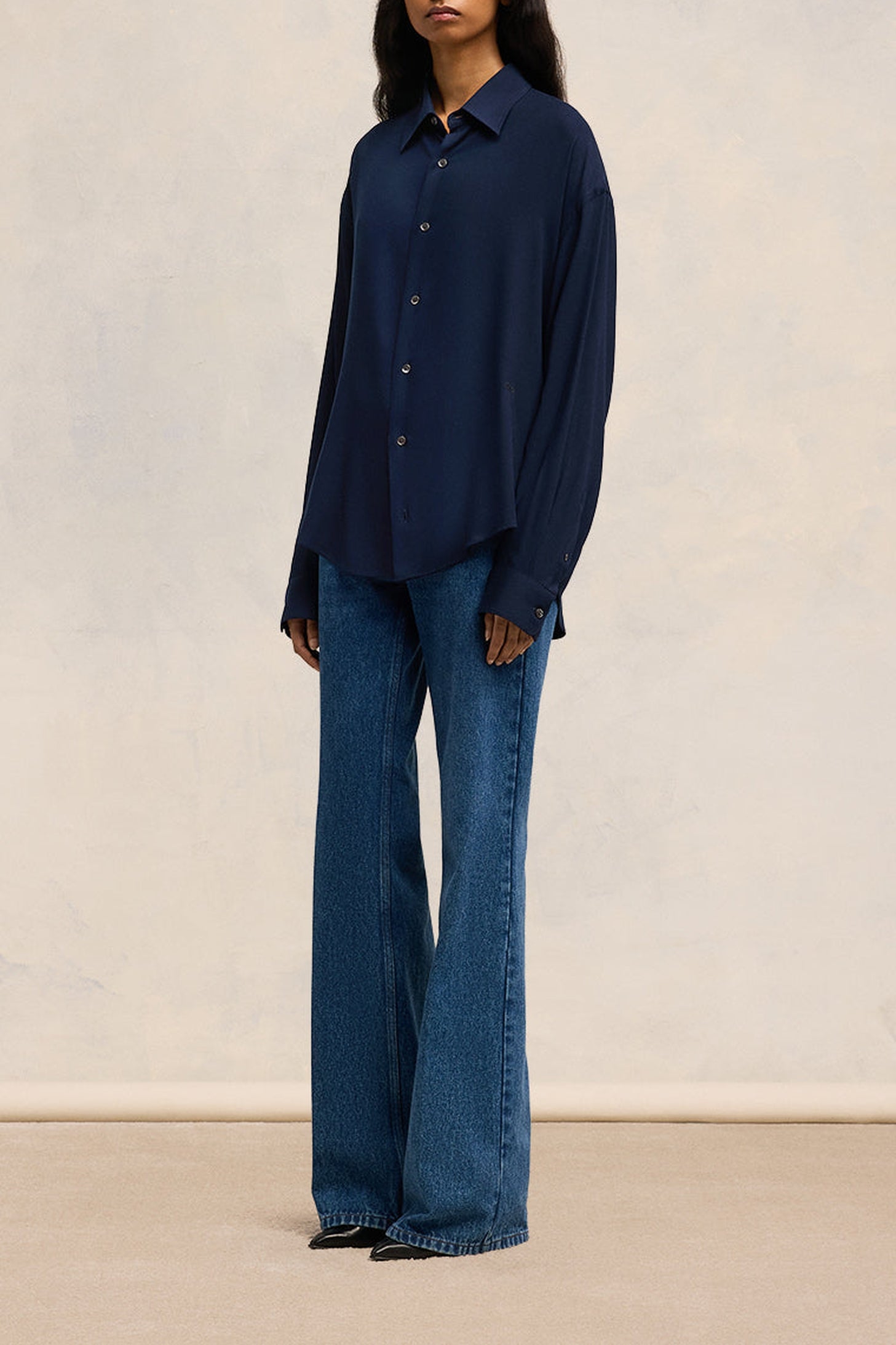 Chemise coupe boxy - Navy Blue