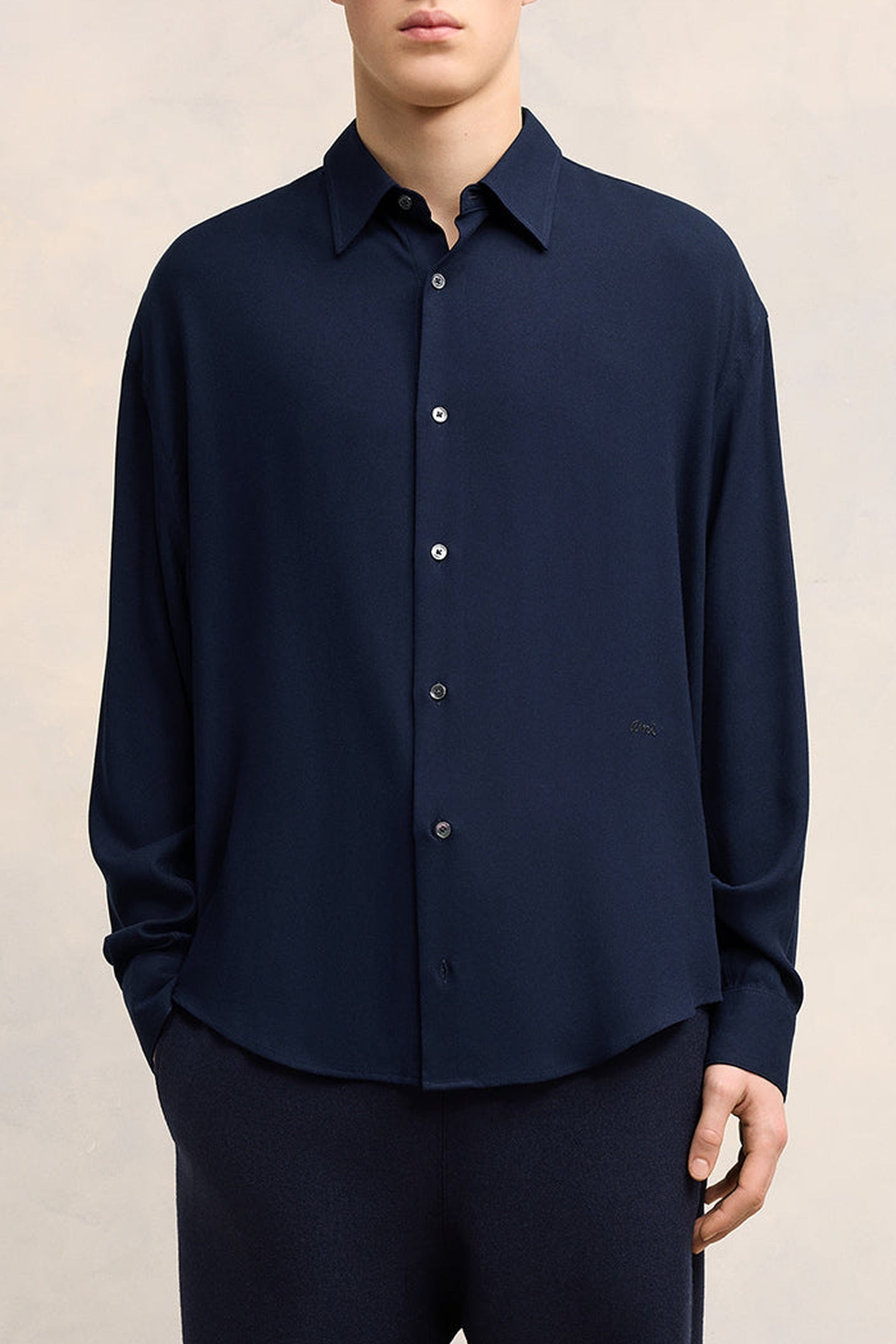 Chemise coupe boxy - Navy Blue