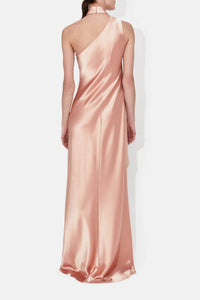 Robe longue Ushuaia en satin - Nude
