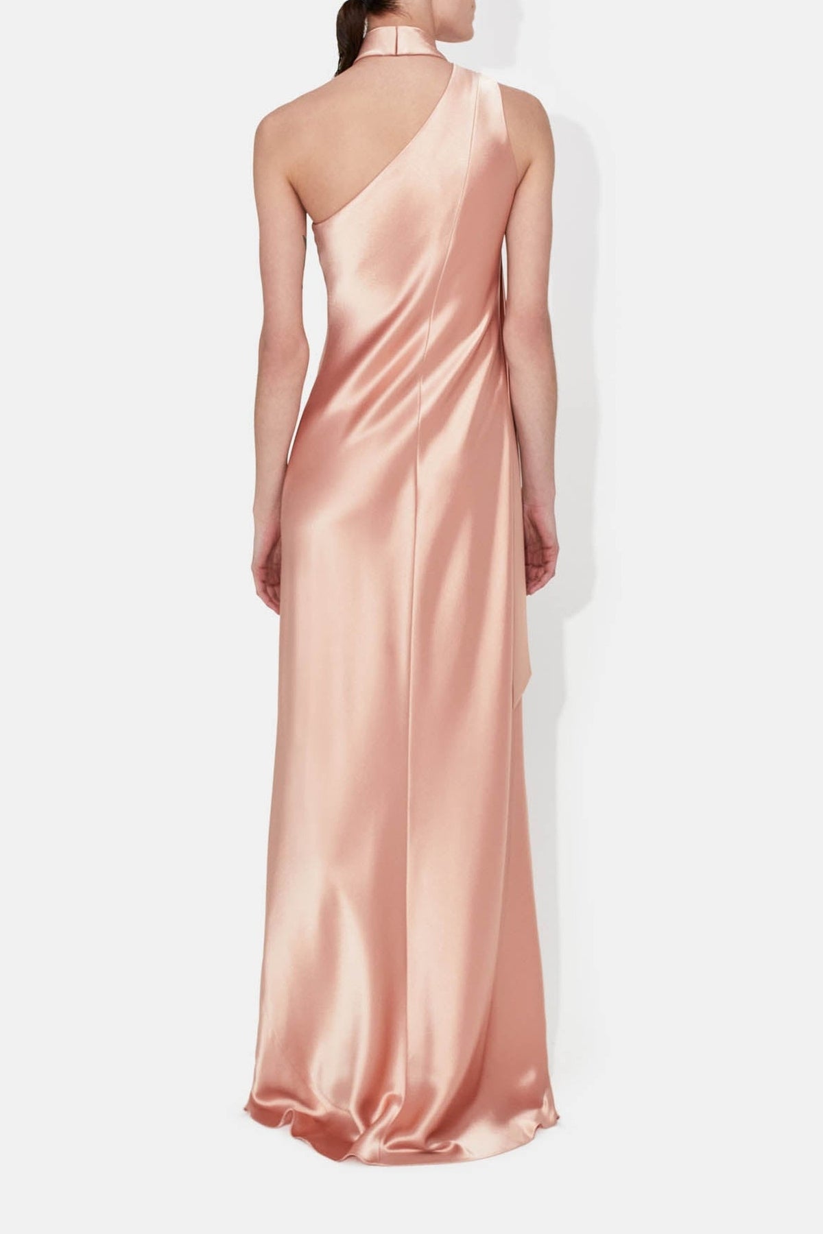 Robe longue Ushuaia en satin - Nude