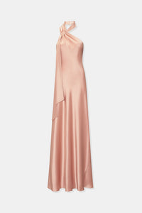 Robe longue Ushuaia en satin - Nude