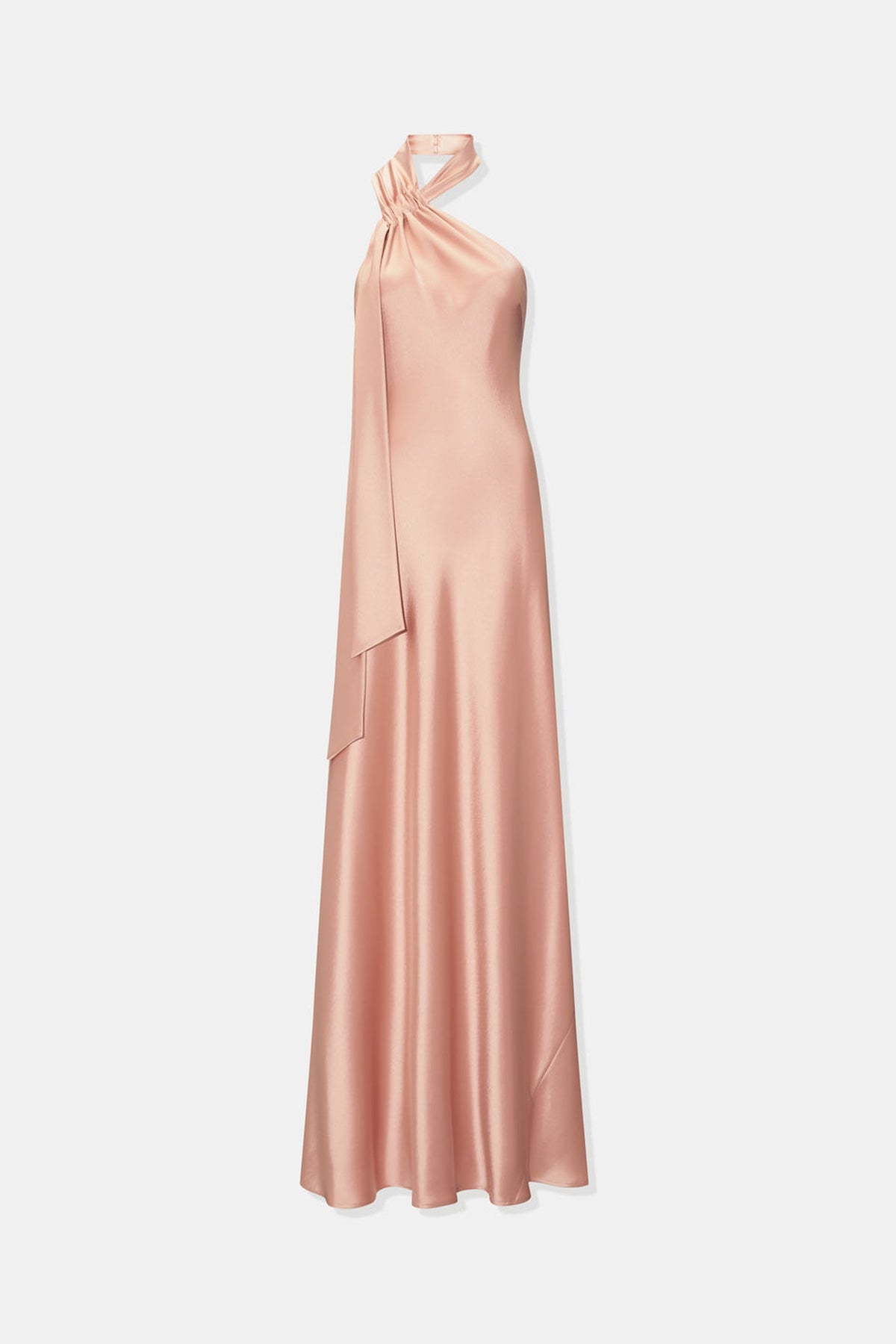 Robe longue Ushuaia en satin - Nude