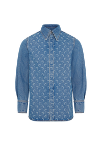 Moon Laser Blue Wash Denim Ls Shirt - Bleu