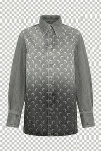 Moon Laser Grey Wash Denim Ls Shirt - Gris