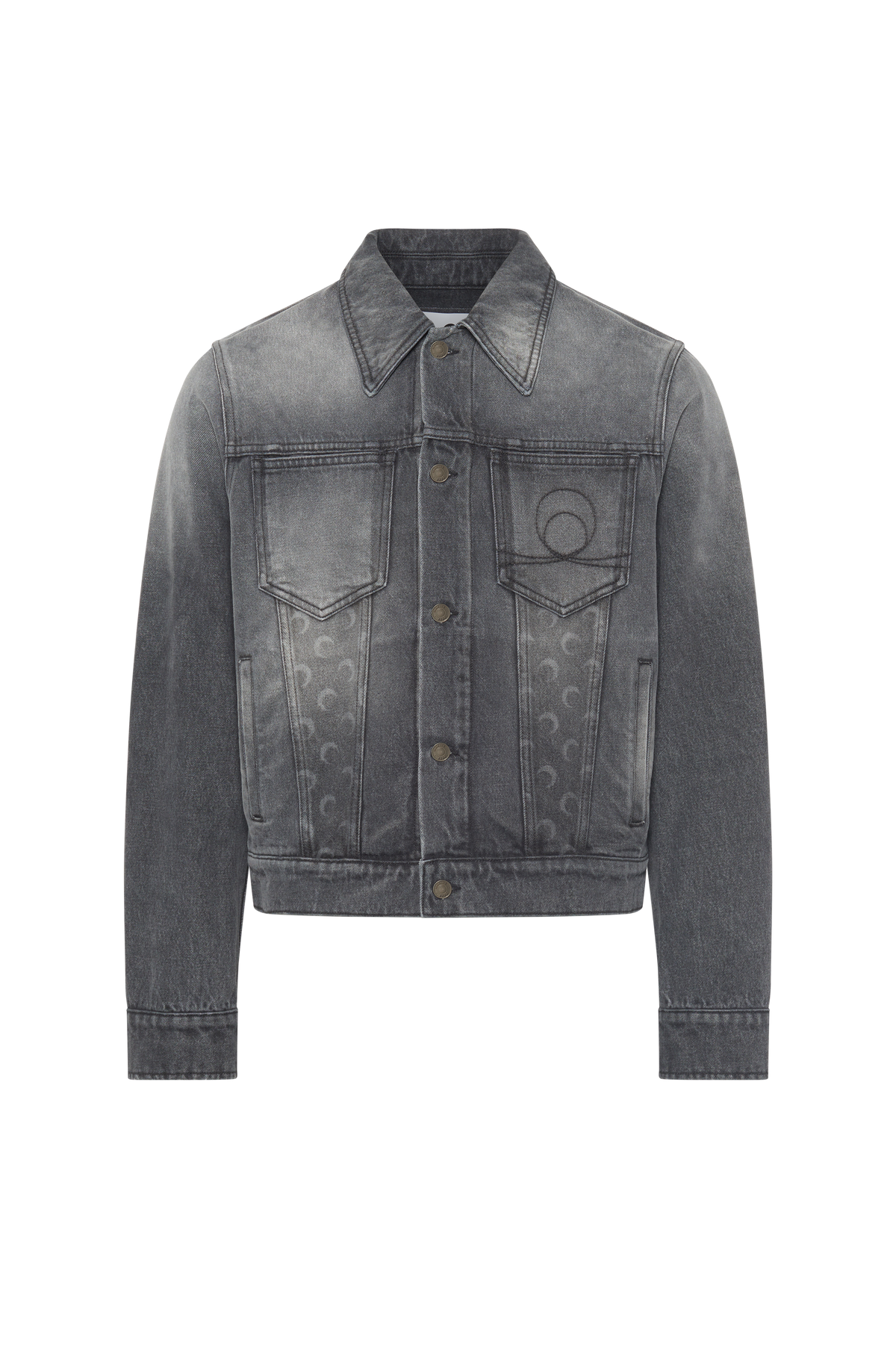 Moon Laser Grey Wash Denim Ls Shirt - Gris