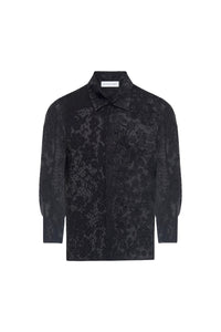 Chemise Regenerated Scarves en soie unisexe - Noir