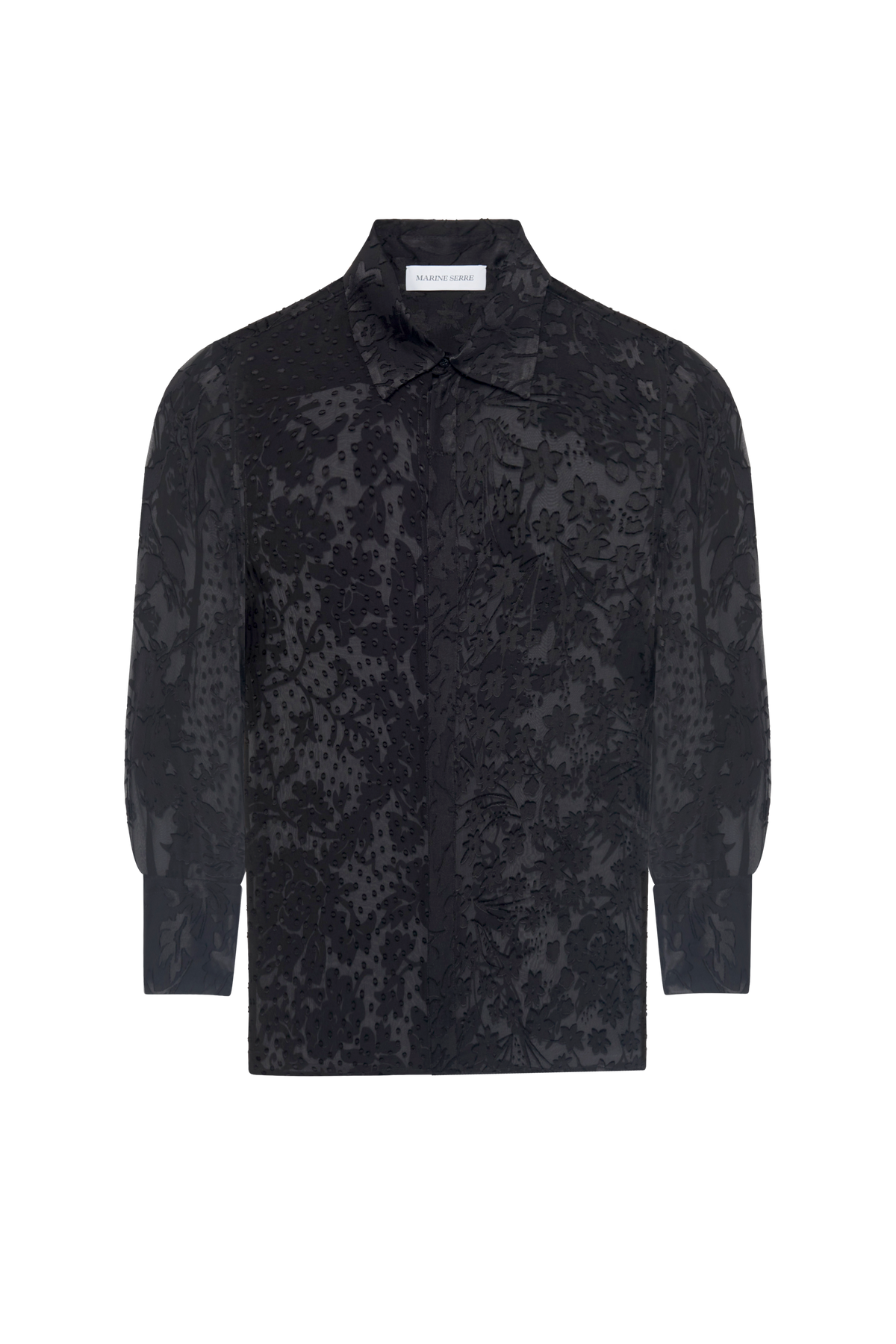 Regenerated Raso Silk Scarves Ls Shirt - Noir