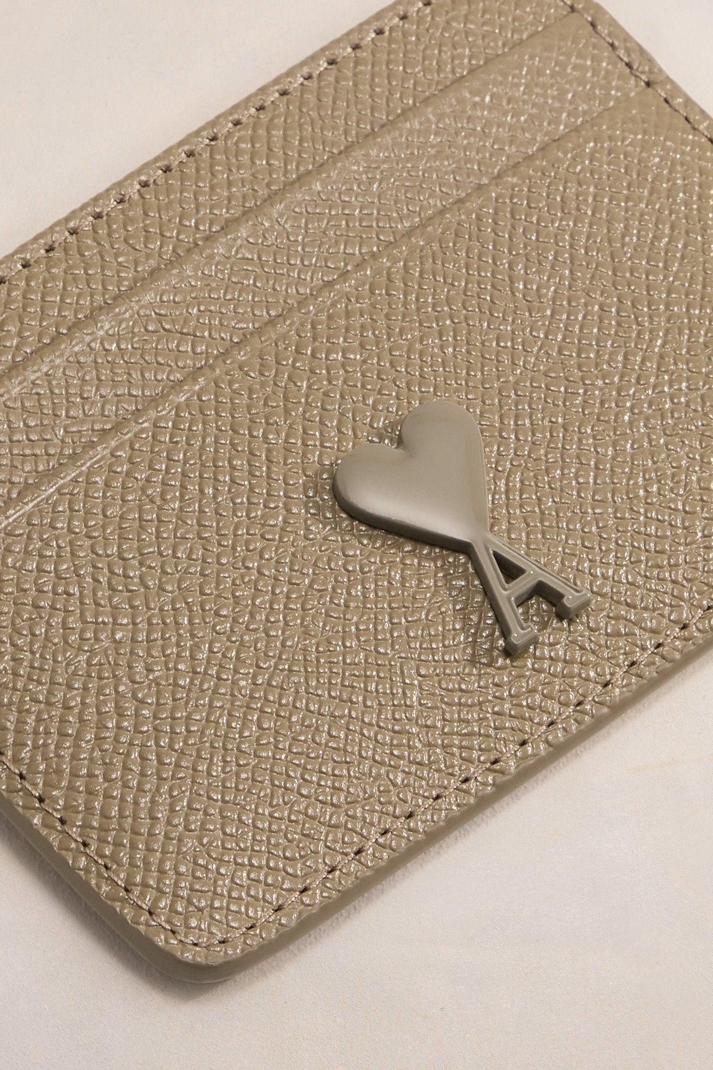 Porte-cartes Ami de Cœur en cuir - Taupe