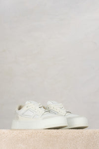 Ami Arcade Low Leather Sneakers - White & Off White