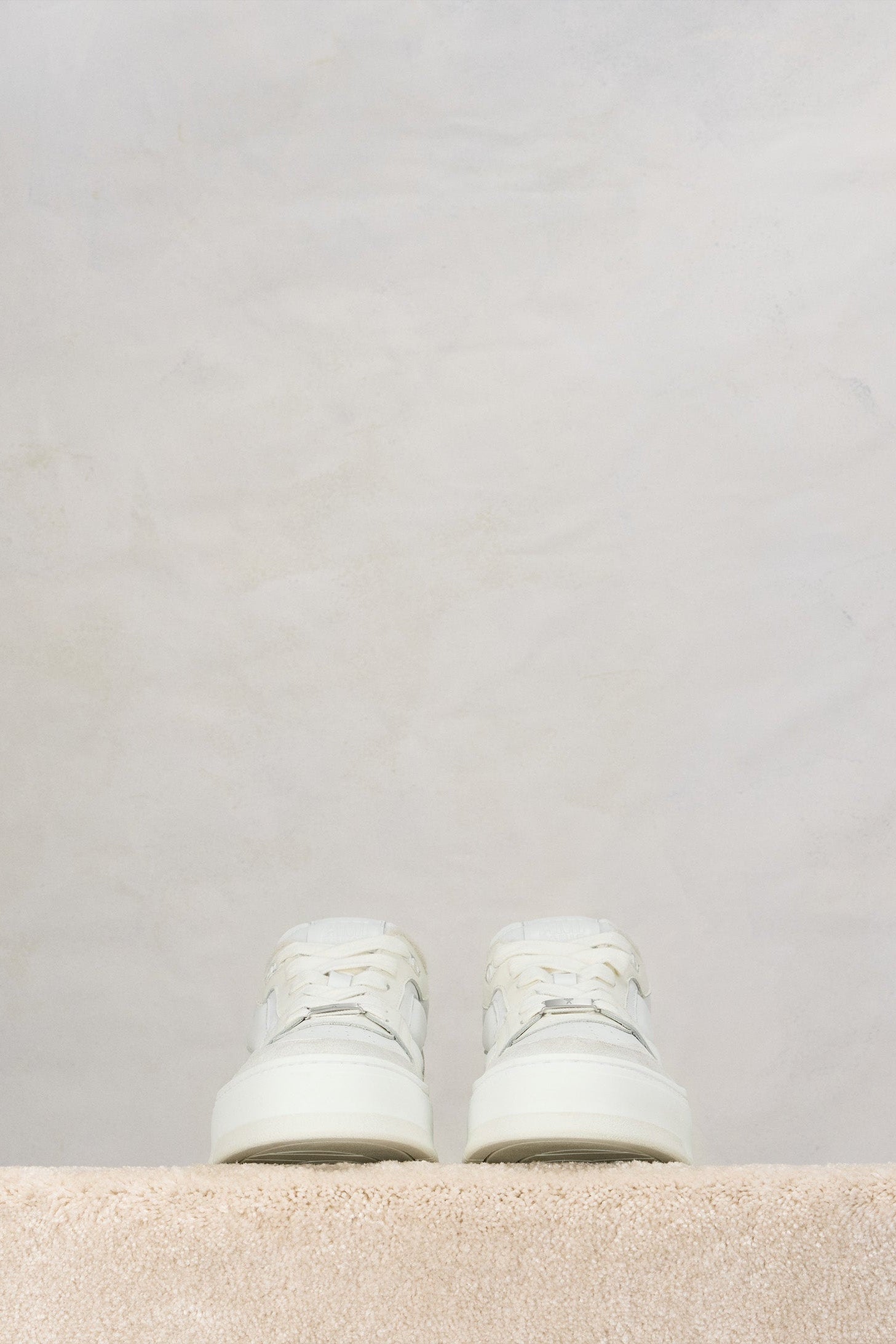 Ami Arcade Low Leather Sneakers - White & Off White