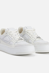 Ami Arcade Low Leather Sneakers - White & Off White