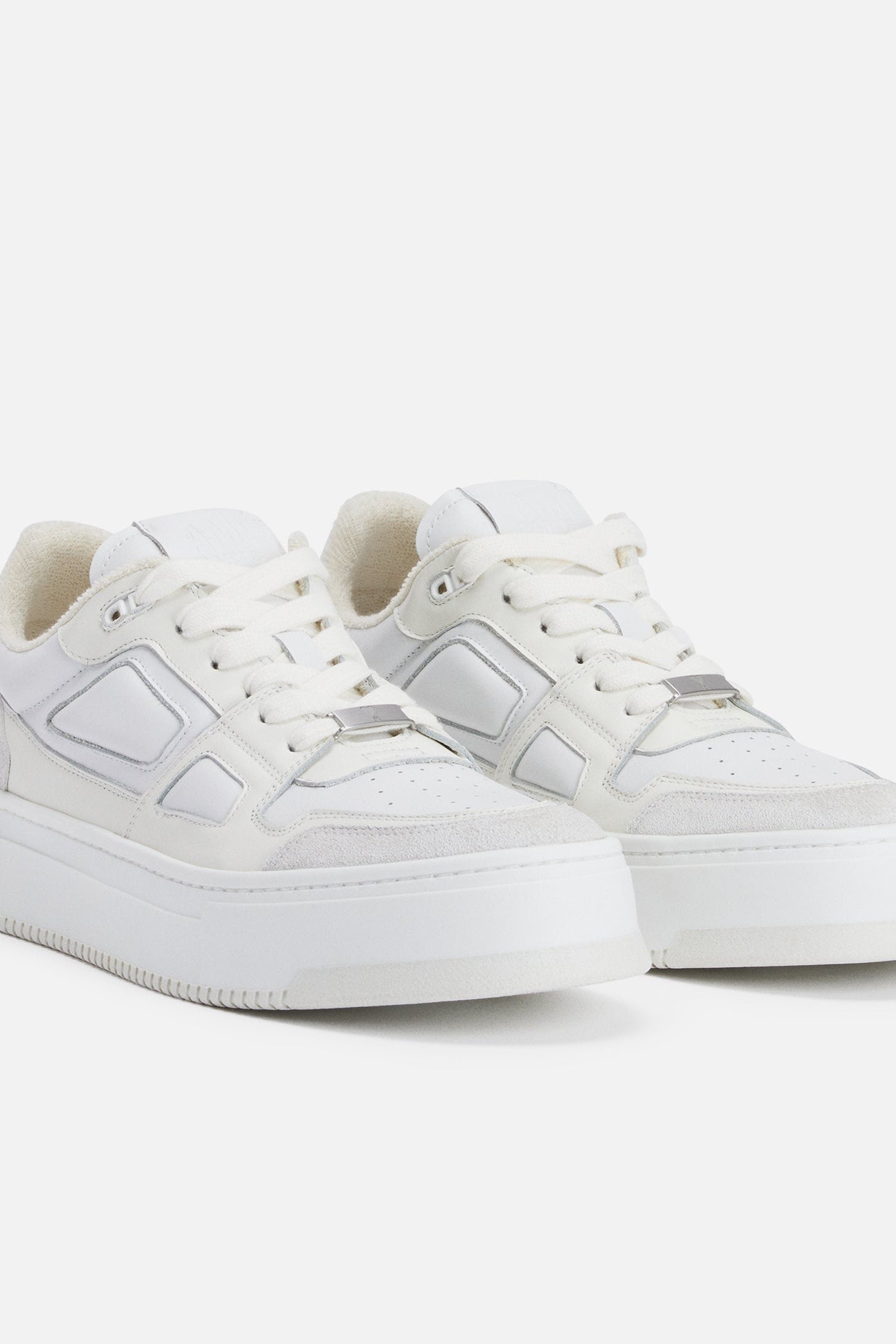 Ami Arcade Low Leather Sneakers - White & Off White