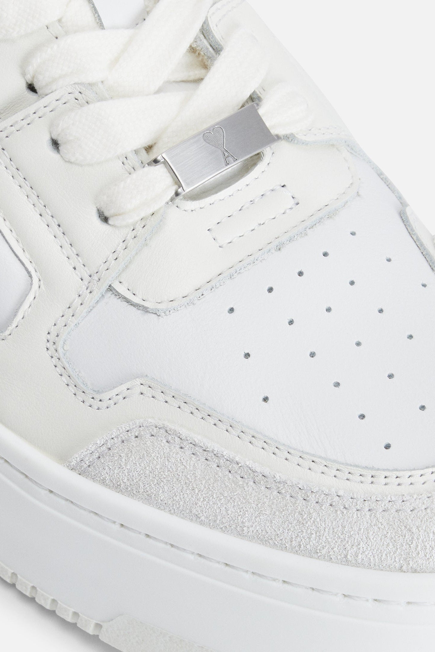Ami Arcade Low Leather Sneakers - White & Off White