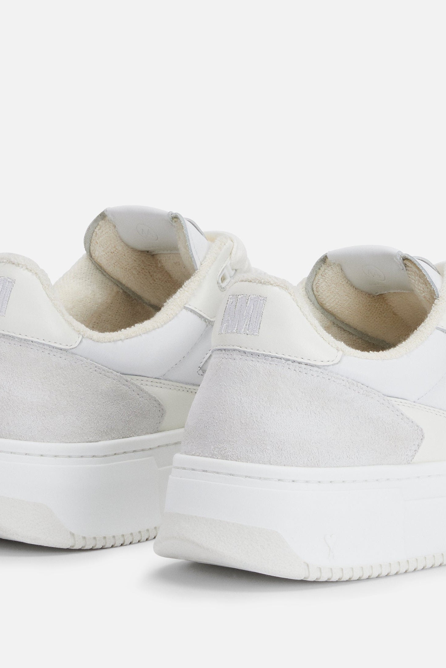 Ami Arcade Low Leather Sneakers - White & Off White