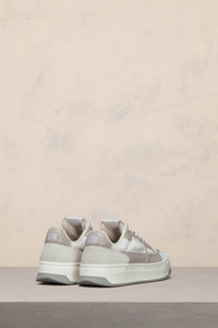 Baskets Ami Arcade basses en cuir - White & Ash Grey