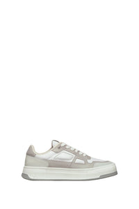 Baskets Ami Arcade basses en cuir - White & Ash Grey