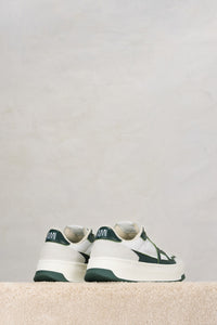 Ami Arcade Low Leather Sneakers - White & Bottle Green