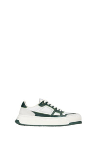 Ami Arcade Low Leather Sneakers - White & Bottle Green