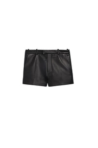 Mini short en cuir - Black