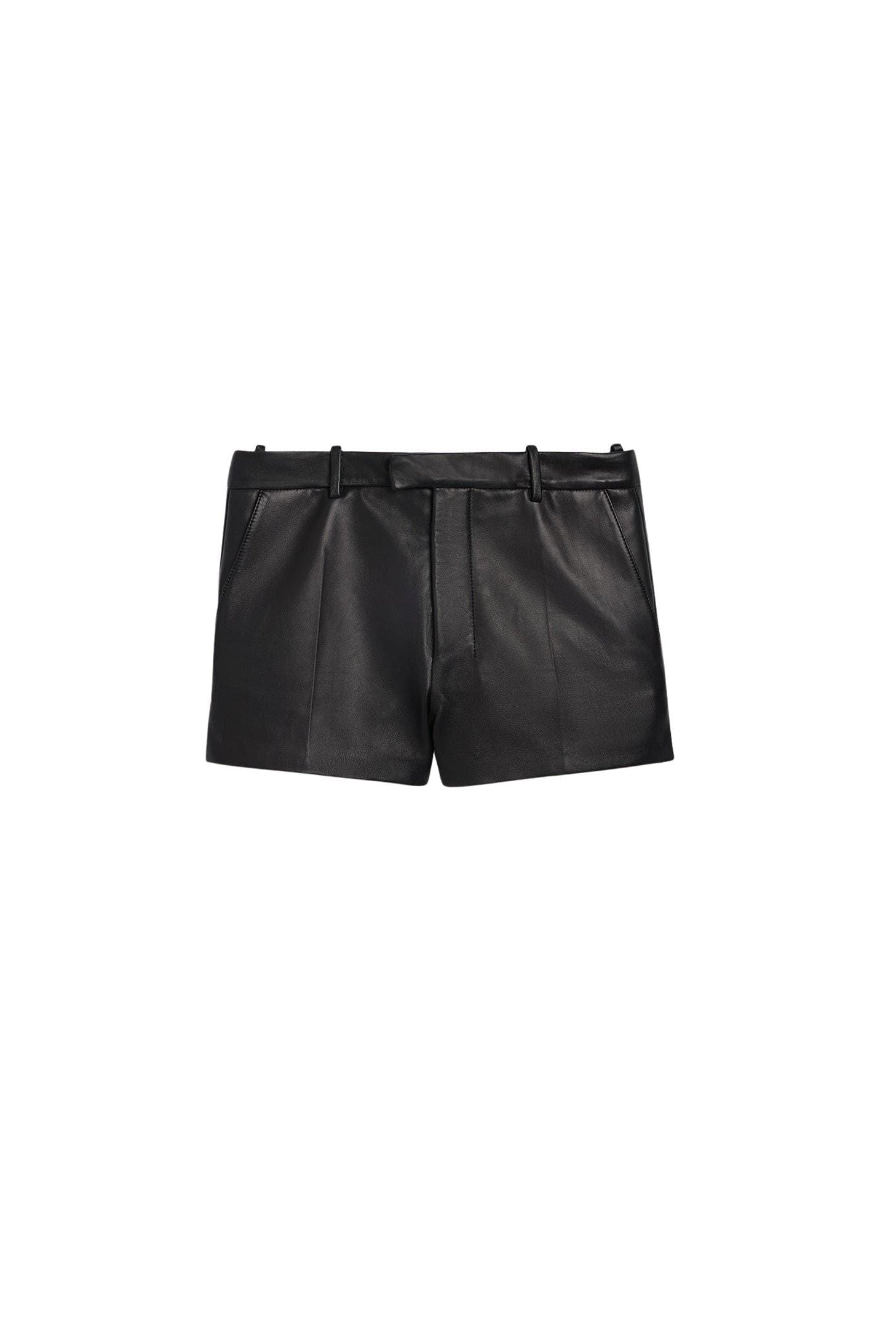 Mini short en cuir - Black