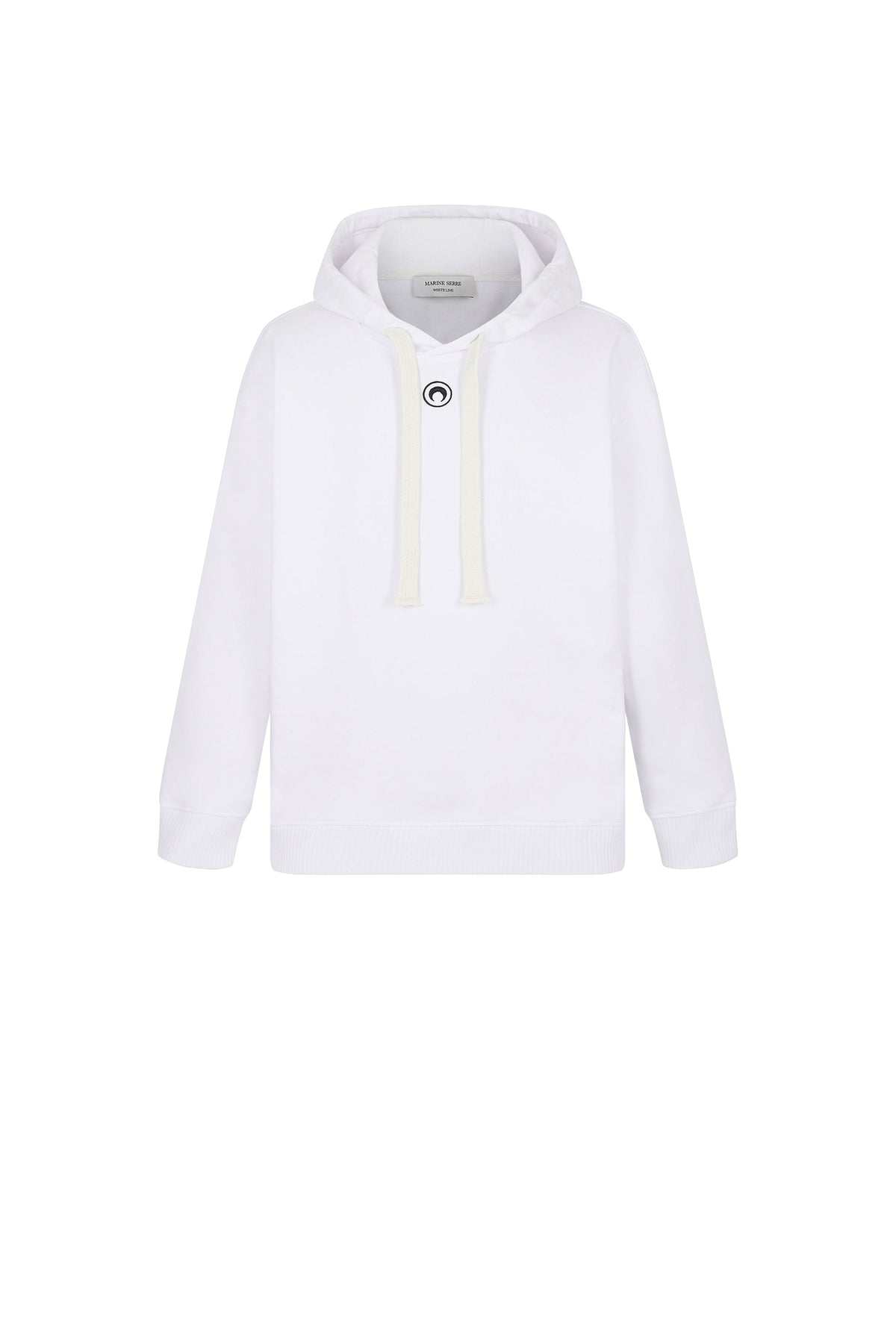 Top à capuche en polaire imprimé logo unisex - White