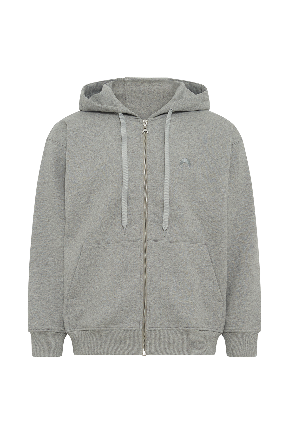 Moon Logo Fleece Zipped Hoodie - Gris
