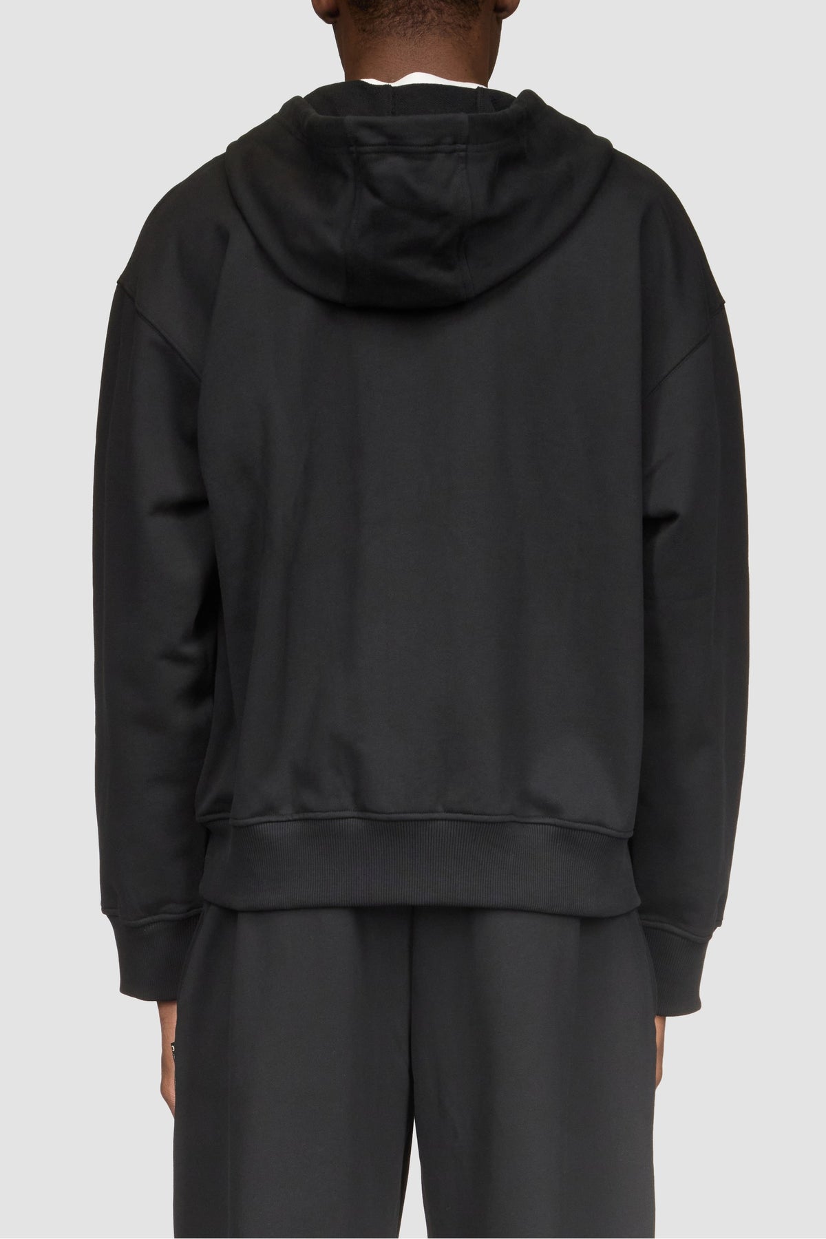 Moon Logo Fleece Zipped Hoodie - Noir
