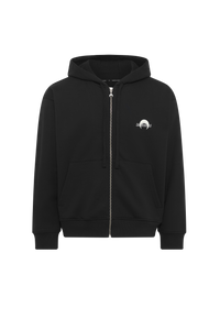Ms Sports Fleece Zipped Hoodie - Noir