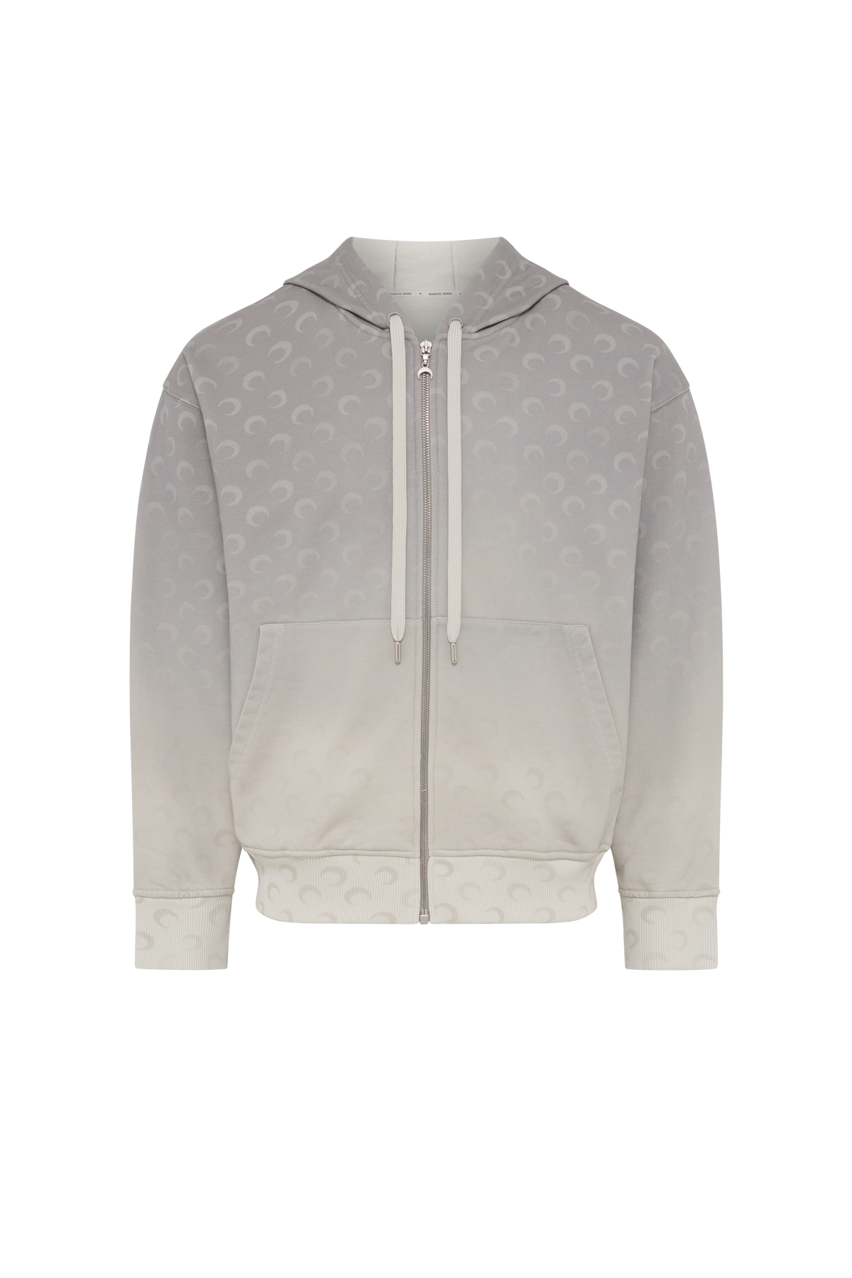 Moon Faded Fleece Zipped Hoodie - Gris