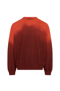 Moon Faded Fleece Relaxed Sweatshirt - Rouge