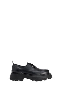 Derbies with notched leather soles - Black