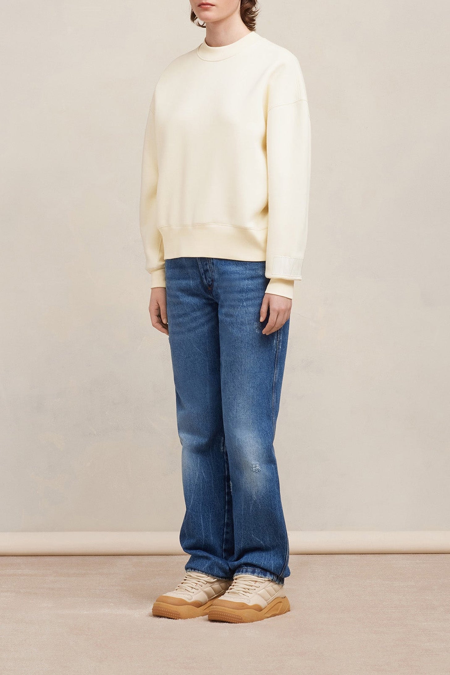 Sweatshirt  Ami Alexandre Mattiussi - Ivory