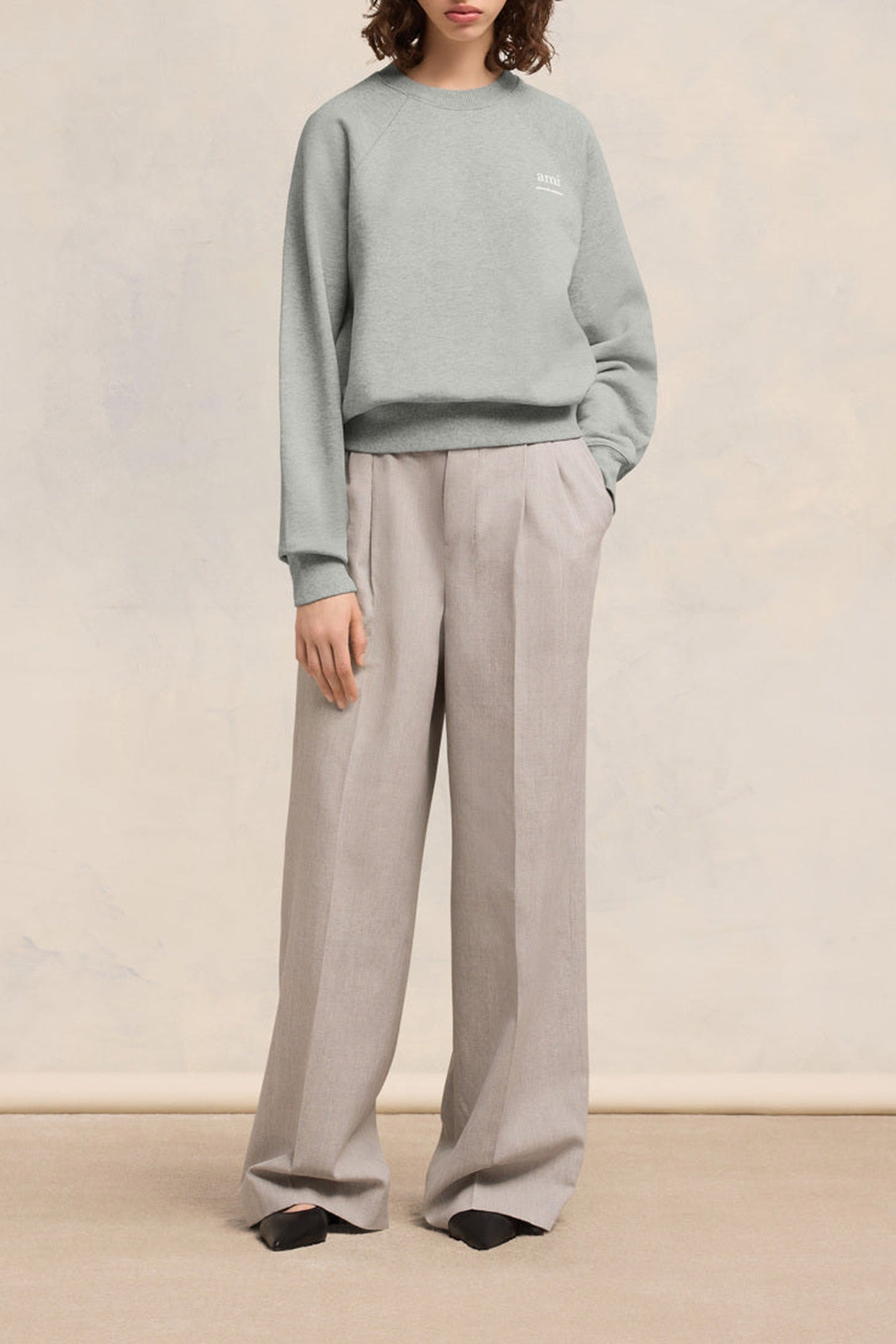 Sweatshirt Ami Alexandre Mattiussi - Heather Ash Grey