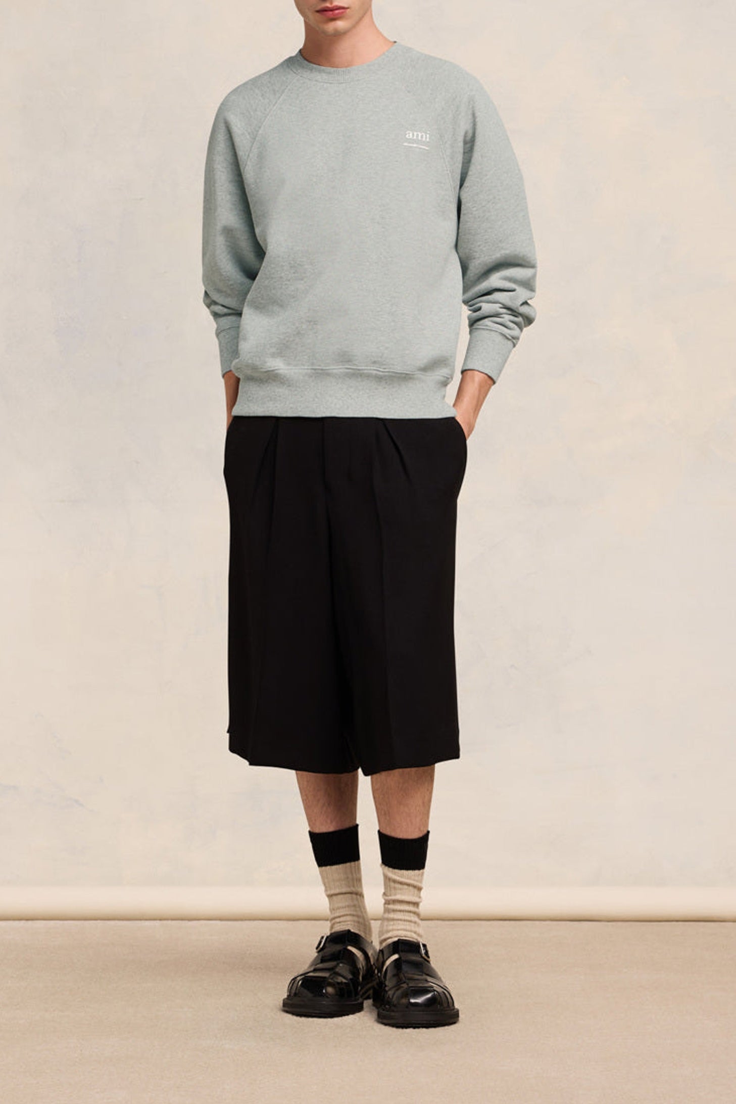 Sweatshirt Ami Alexandre Mattiussi - Heather Ash Grey